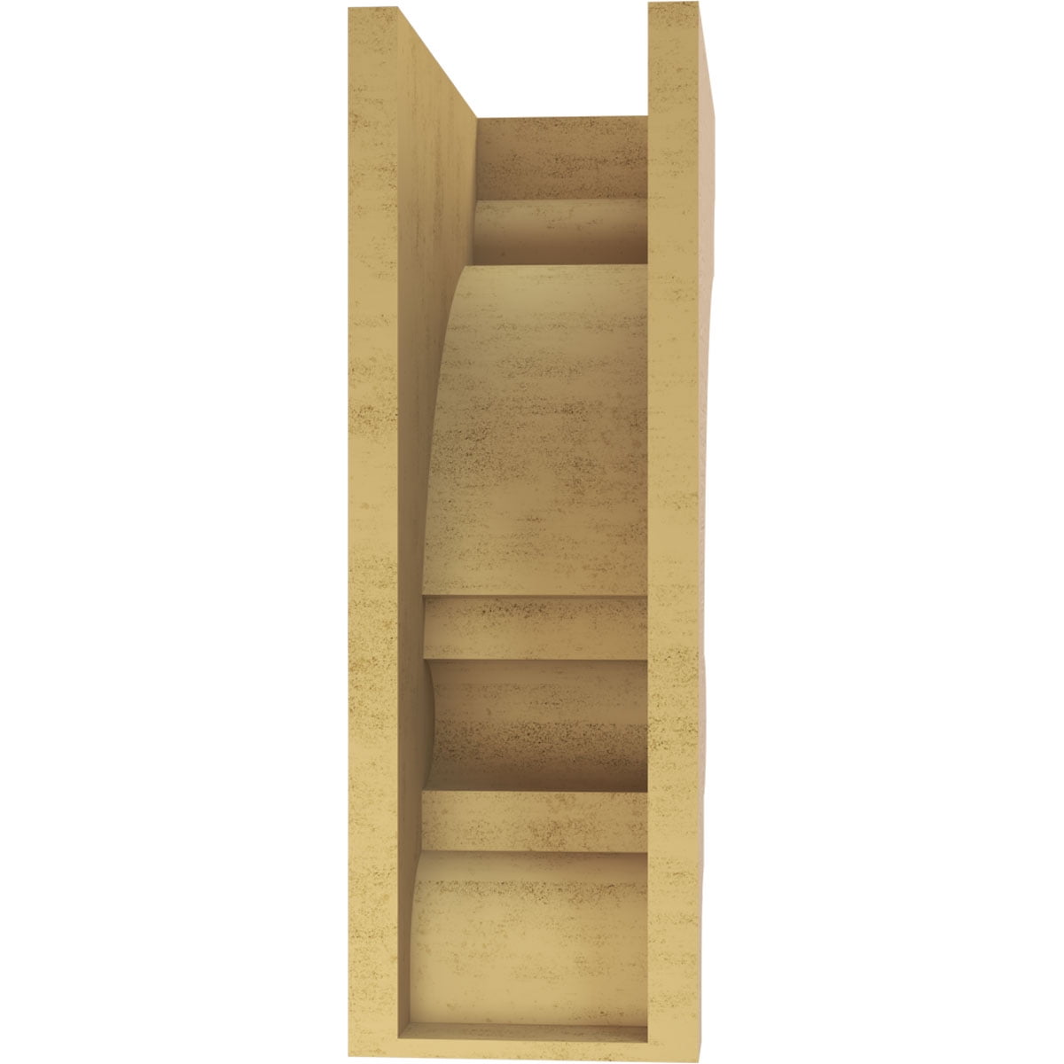 7"W x 14"D x 21"H Classic Diane Rough Cedar Woodgrain TimberThane Corbel, Primed Tan