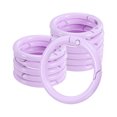thumbnail image 1 of Uxcell Paquete de 12 Anillos O de Resorte de Metal, Hebilla de Llaveros de Aleación de Zinc de 1" para Anillos de Gatillo Redondos [Púrpura Claro], 1 of 1