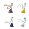 thumbnail image 2 of Qarigey Mujeres Hombres Collar Borla Cuenta Suéter Decorativo Colgante Elegante Cuello Joyería Con Cuentas Vestir Ropa Decoración Accesorios de disfraces Amarillo, 2 of 6