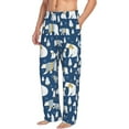 thumbnail image 6 of Logiee cute winter bear Print Pajama Pants for Men,Men’s Pajama Bottoms,Mens PJ Pants with Pockets & Button Fly-Small, 6 of 6