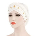 thumbnail image 3 of MSJUHEG Headband Hats for Women Baseball Cap Women Turban Cap Beaded Headscarf Beanie Twisted Braid Wrap Hat Headwear Hats for Men Fascinators Hats for Women Polyester 1PC Hat White One Size, 3 of 4