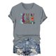 thumbnail image 2 of Mujeres Manga Corta de Verano Tops Día de San Valentín Impreso Cuello Redondo, Camisa de Moda Casual Blusa, 2 of 6