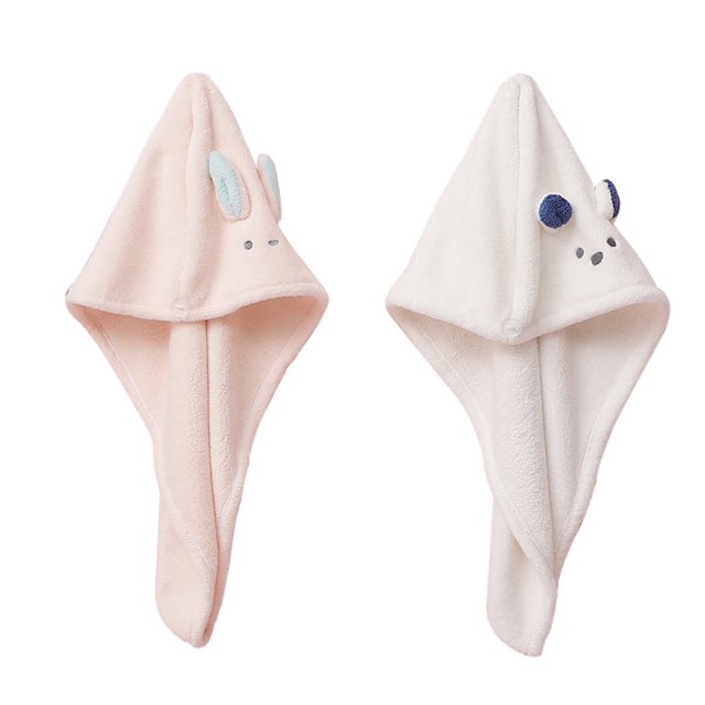 Paquete de 2 toallas para el cabello, toalla absorbente para secar el cabello, turbante para mujeres y niñas, secado rápido del cabello mágico