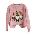 thumbnail image 5 of Zhanying Christmas Chandail Chaud de Noël pour Femmes à Manches Longues, Tenue de Détente, Rouge, Col Rond Sweater, 5 of 5
