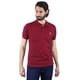 thumbnail image 1 of Playera Tipo Polo Color Rojo Vino Con Bordado Slim Fit Para Hombre, 1 of 4