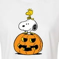 thumbnail image 3 of Peanuts - Snoopy Woodstock Pumpkin - Juniors Cropped Cotton Blend T-Shirt, 3 of 6