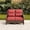 Red, variant on Hillga Wicker Outdoor Loveseat Sofa with Cushions for Backyard,Blue