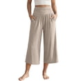 thumbnail image 3 of Breezora Casual Womens Linen Cotton Wide Leg High Waist Pants Relaxed Trousers for Daily Summer Wear, 3 of 6