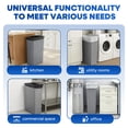 thumbnail image 6 of Plastic Prince 23 Gallon Slim Trash Can Kitchen, Commercial Tall Trash Bin Narrow, Rectangular Slim Jim Skinny Garbage Can for Home Garage Cabinet Restaurant, Gray, 6 of 9