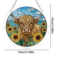 thumbnail image 3 of Acrylic Puzzle Suncatcher Window Hanging, 7.5" Stained Glass Style DIY Puzzle Sun Catcher Decor Panel, Aesthetic Home Ornament Birthday Gift for Women Mom (Sunflowers & Highland Cow), 3 of 9