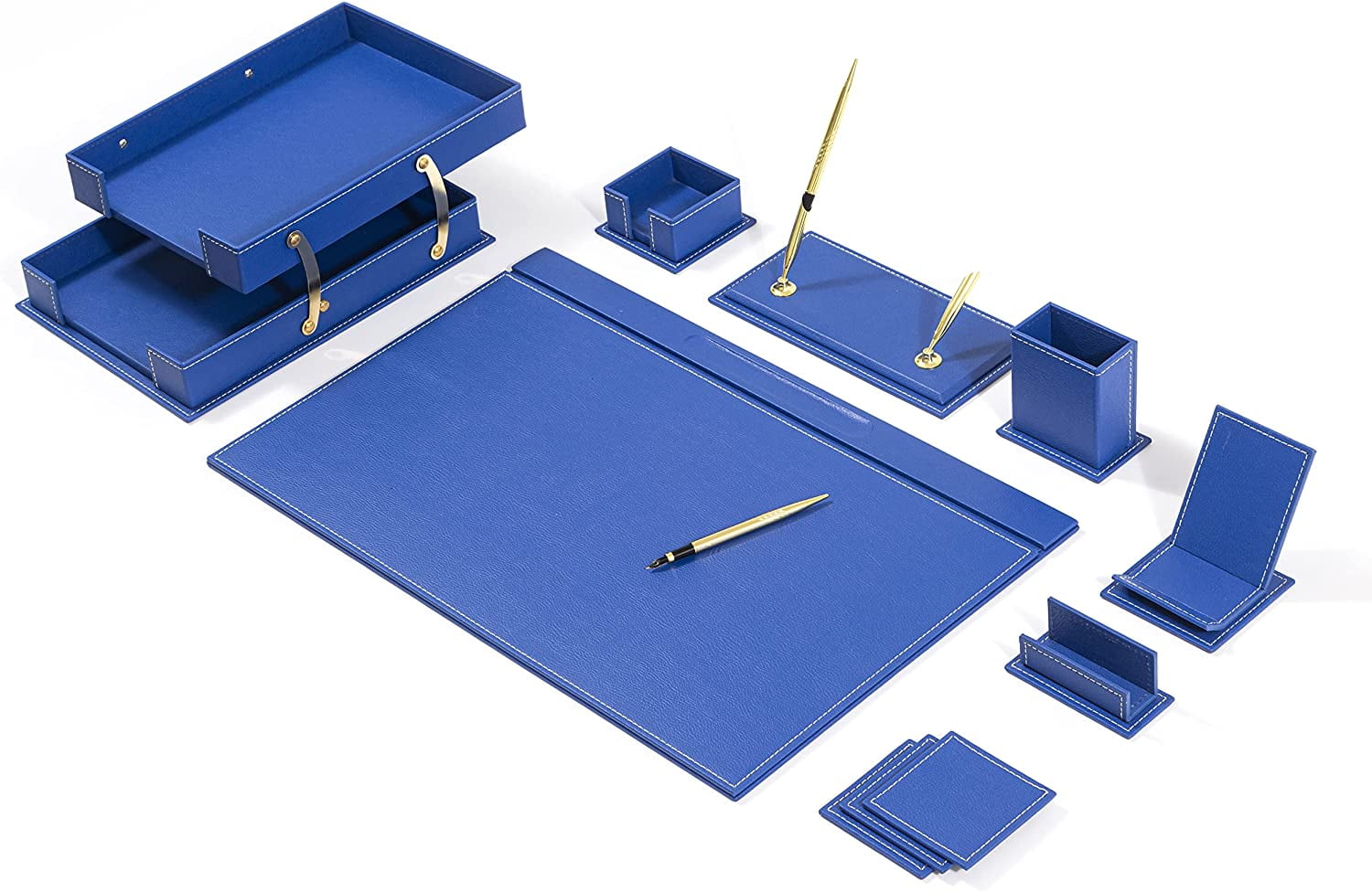 Desk Organizers Desk Accessories Leather Desk Organizer Bonded