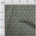 thumbnail image 1 of oneOone Cotton Poplin Fabric Leaves & Floral Block Printed Craft Fabric BTY 42 Inch Wide, 1 of 4