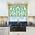 thumbnail image 5 of Yayeee Kitchen Curtains Tier Pair Light Filtering 27"x36" Rod Pocket Short Cafe Window Panel, Cactus Pattern, 5 of 7