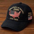 thumbnail image 2 of NIEWTR Eagles Hat 250 Anniversary USA Cap Adjustable Baseball Hat Embroidered American Flag Bald Eagle Patriotic 1776-2026 Men Women(A-Black,One Size), 2 of 4