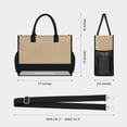 thumbnail image 2 of Bolsa de tela TopDesign con iniciales personalizadas de yute con 5 bolsillos, 2 of 7