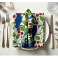 thumbnail image 4 of Vargottam Designer Cotton Twill Napkins - Set of 12, 20-Inch, Birds Pattern, Durable & Absorbent Cloth Napkins for Dining, Parties, and Home Decor - Machine Washable, 4 of 8