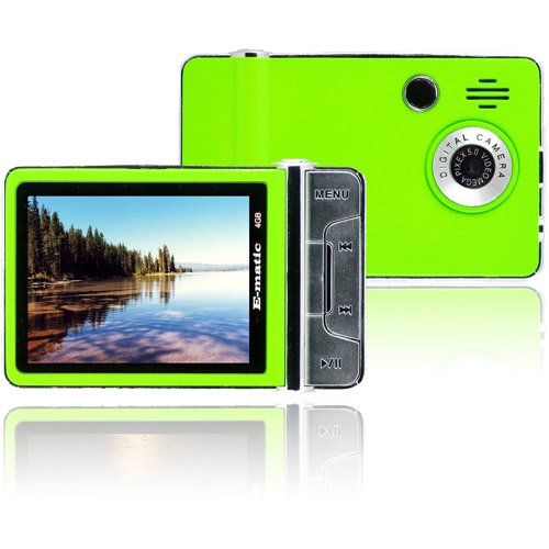 Ematic 4GB Video MP3 Player with 2.4" LCD and builtin 5MP Digital