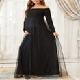 thumbnail image 4 of Chic Tulle Gown with Off Shoulder Style for Pregnant Women, 4 of 6