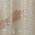 thumbnail image 3 of 3S Brother's Beige Lace Sheers Extra Long Floral Style Curtains Set of 2 Panels Rod Pocket & Back Tab Home Décor Window Custom Made Drapes 10-30 Ft. Long -Made in Turkey Each Panel (52"W x 95"L), 3 of 6