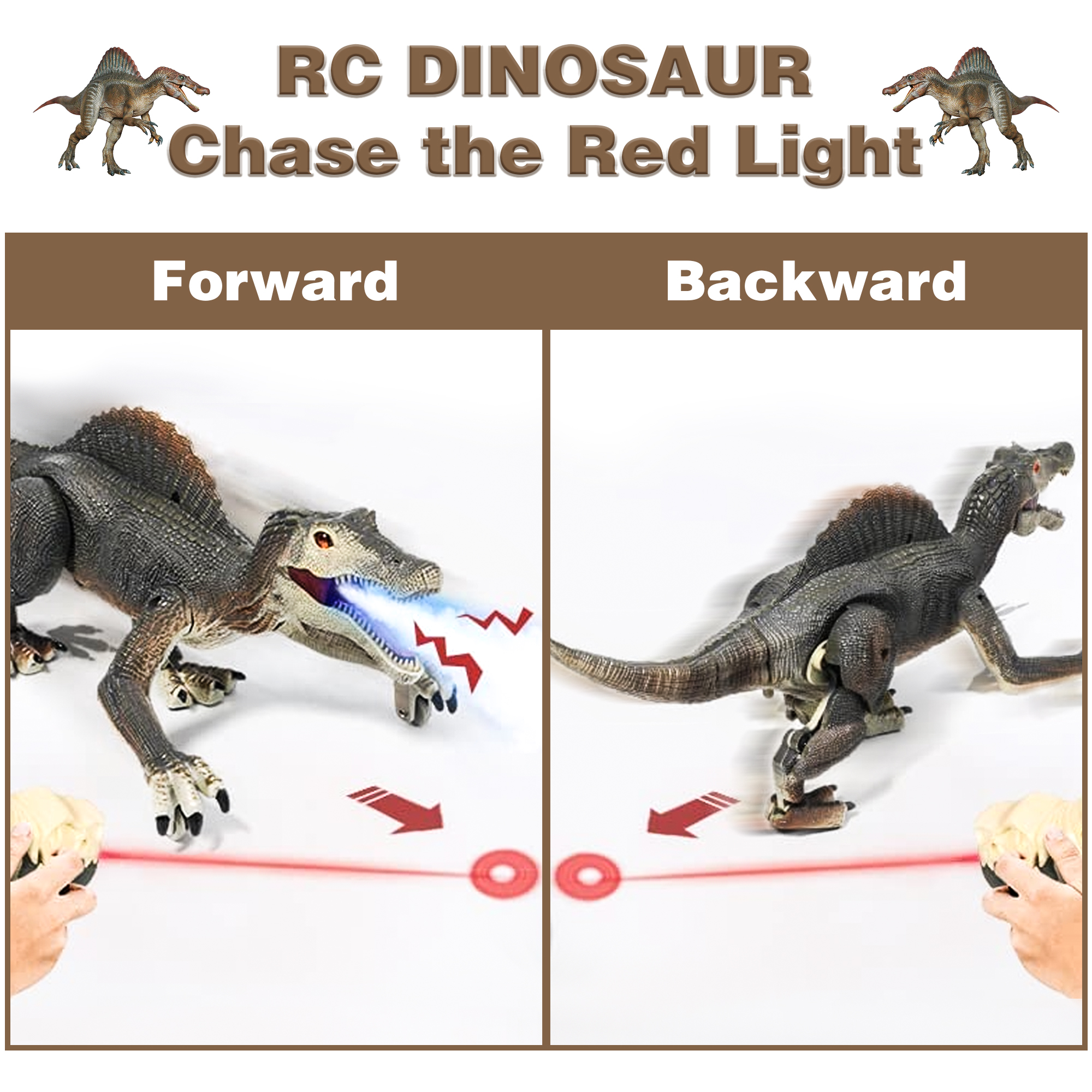 Richgv Remote Control Dinosaur Robot Toy with Light Chasing photo 4