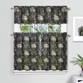 thumbnail image 2 of Kitchen Window Curtains with Rod Pocket Over Sink Space Sci-Fi Small Window Treatment Cafe Short Curtains for Bathroom Tier Drapes,3 Piece Set,36 Inch, 2 of 6