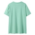 thumbnail image 3 of Girls T Shirts Short Sleeve Summer Pleated Crewneck Casual Tops Tees Blouses, 3 of 5