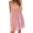 Pink, variant on Taqqpue Women's Summer Dresses Boho Spaghetti Strap Sleeveless Square Neck Tie Shouder Casual Sundress Floral Printed Flowy A Line Mini Dress Beach Vacation Dresses