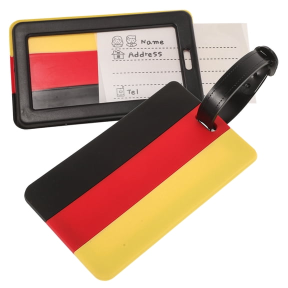 TITINICE 2Pcs Durable PVC Luggage Tags for Travel Multi Color Suitcase Identifier Tags Creative