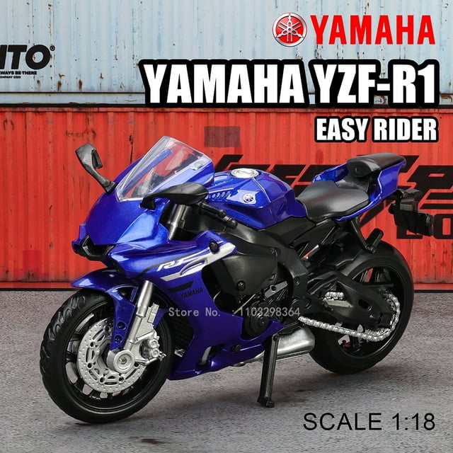 MSZ 1:18 Suzuki GSX-R1000 YAMAHA YZF-R1 Classic Motorcycle Static Model Alloy Die Casting Car Toy Gifts 1-18 YAMAHA YZF-R1