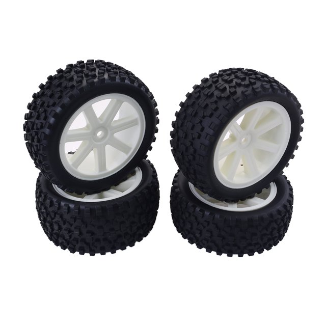 2 Unids / Set RC Ruedas De Coche perfke Neumáticos De Llantas Compatibles 1/10 Blanco