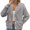 Gray, variant on ZUKMRJPC Cardigan Sweaters for Women V Neck Long Sleeve Button Up Fall Fashion Lightweight Sweater Casual Comfy Knit Outwear with Pocket