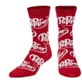 thumbnail image 3 of Crazy Socks – Dr Pepper Logo Unisex Crew Socks Large – Fun Colorful Soda Graphic Prints, Bold Pop, 3 of 4