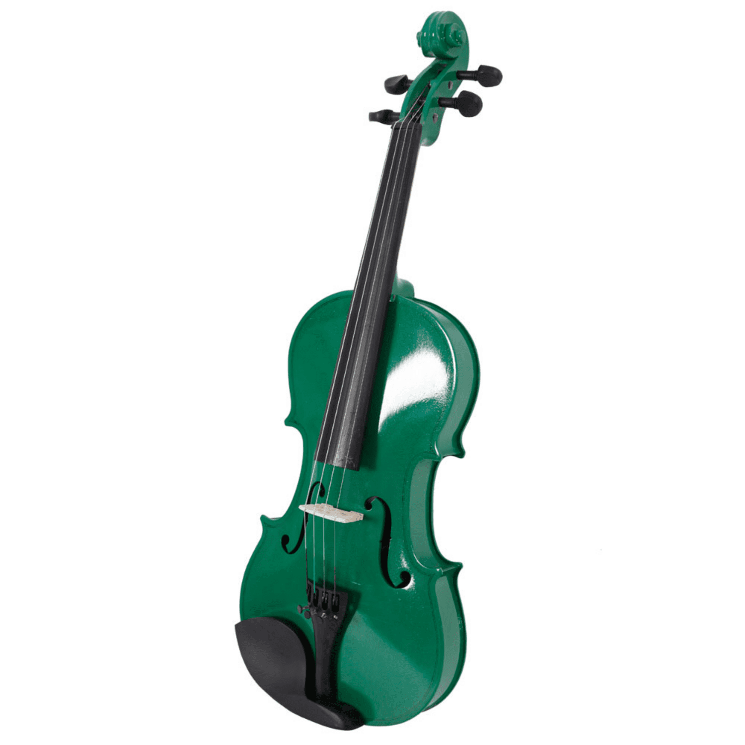 Hassch 4/4 Violin, Beginner Fiddle Set with Case, Starter Acoustic Violin with Bow and Rosin, Green