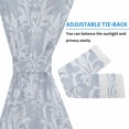 thumbnail image 4 of Haze Blue Boho Door Curtains for Door Window, French Sidelight Front Back Door Curtains With Tieback, Neutral Middle Century Turkish Pattern Kitchen Rod Pocket Drapes Panel, 54"x40", 4 of 5