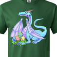 thumbnail image 4 of Inktastic Blue Easter Dragon with Painted Eggs T-Shirt, 4 of 5