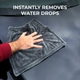 thumbnail image 5 of Microfiber Car Drying Towel 1300 GSM Double Twisted Loop - Super Absorbent Auto Wash Towel for Cars Trucks SUV - Detailing Cleaning Cloth 16x16 2-Pack, 5 of 6