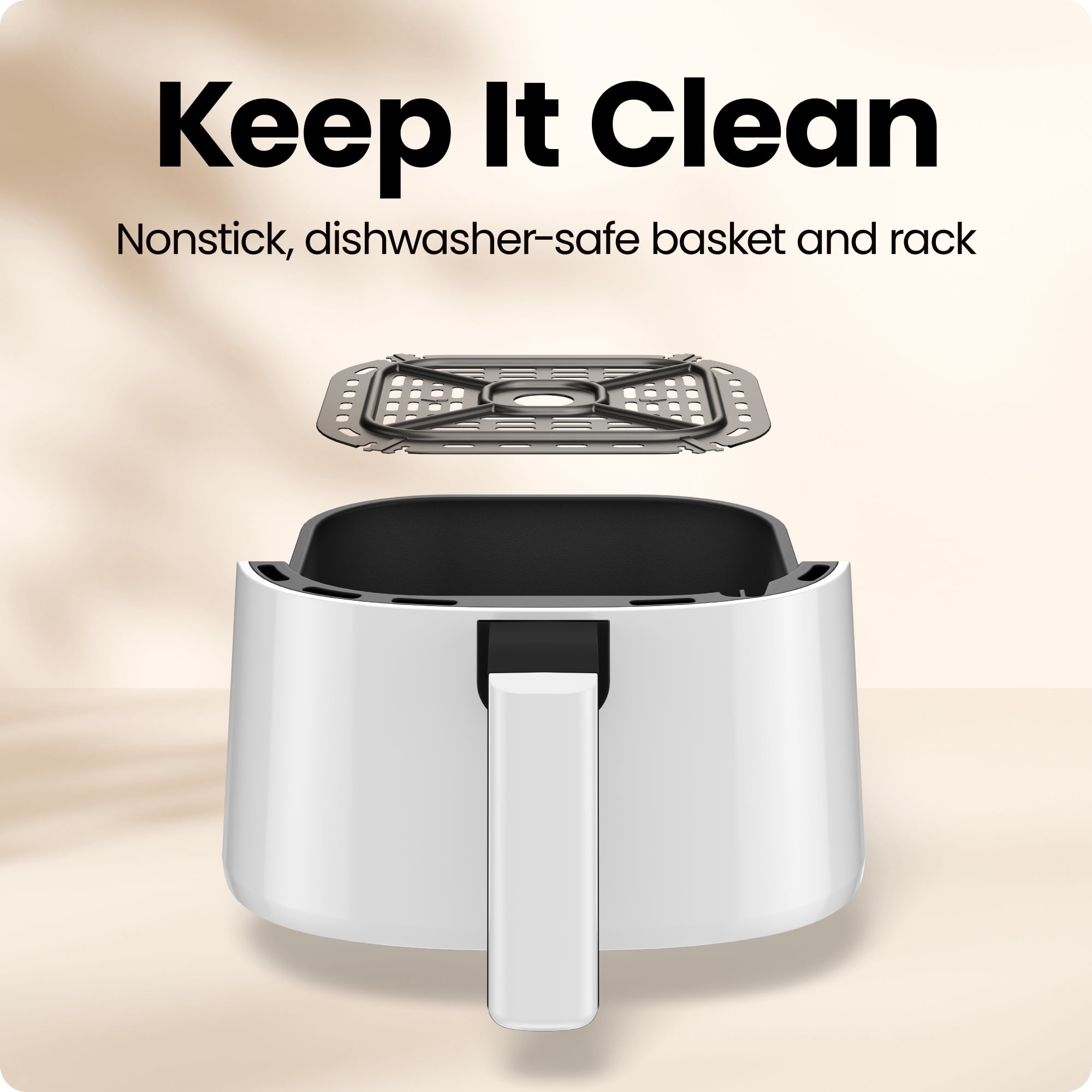 Chefman TurboFry 2-Quart Digital Air Fryer, Compact Design for Quick Meals, Dishwasher-Safe – White