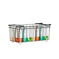 thumbnail image 3 of 4Pcs/6Pcs Stackable Wire Baskets for Organizing, Pantry Organization Bins Cabinets Refrigerator Organizers and Storage, Metal Basket for Kitchen Laundry Garage Fridge Bathroom Countertop, 3 of 7