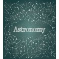 thumbnail image 3 of Constellation Duvet Cover Set, Astronomy Scientific Design Chalkboard Detailed Star Clusters, Decorative 3 Piece Bedding Set with 2 Pillow Shams, Calking Size, Green White, by Ambesonne, 3 of 3