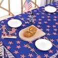 thumbnail image 4 of 4th of July Tablecloth Rectangle 60x84 Inch, Memorial Patriotic Tablecloths Waterproof Spillproof, America Flag Patchwork Table Cloth, Independence Day Table Cover for Dinner Party Picnic Decor, 4 of 6