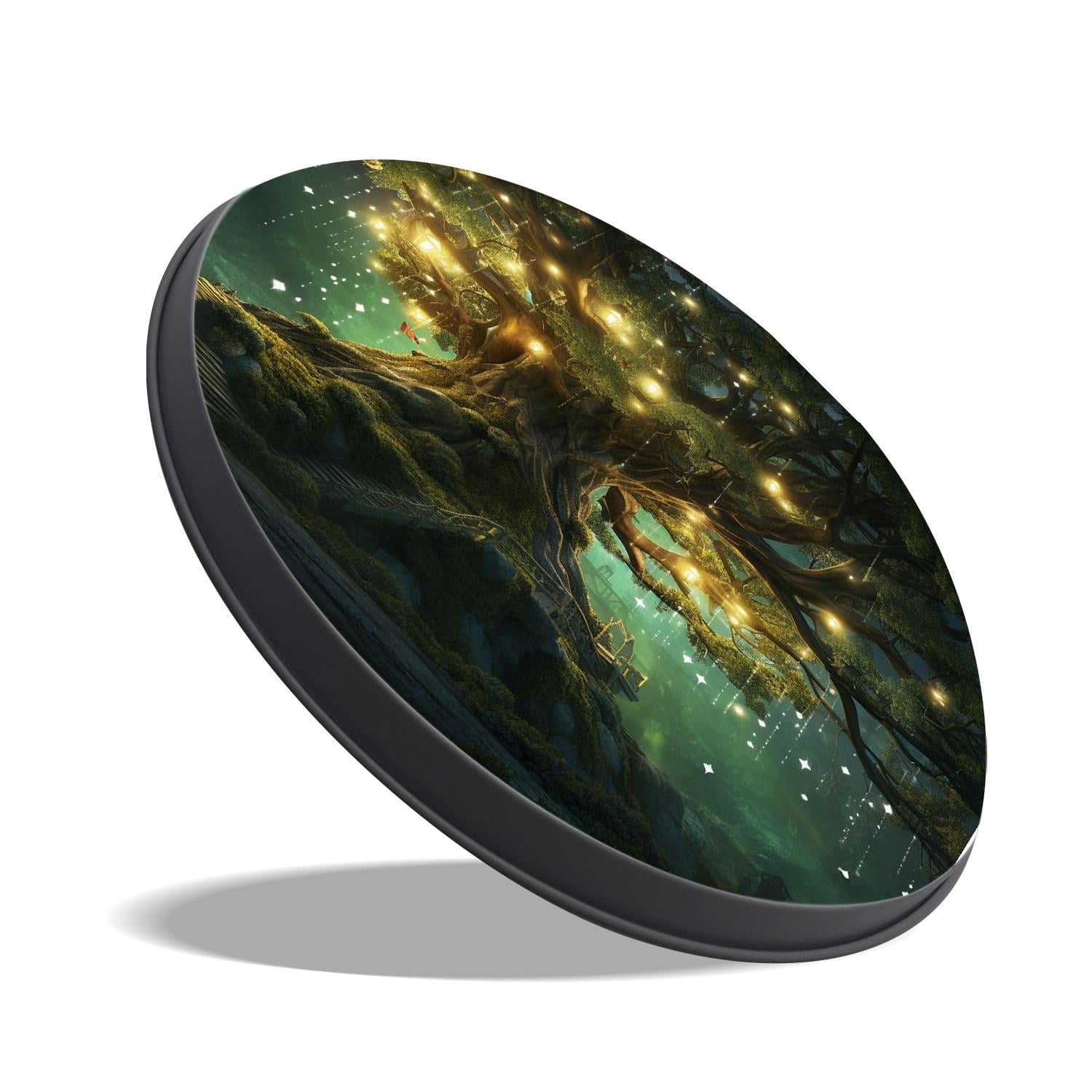 Metal Stove Burner Covers 4 Pcs Decorative Gas Stove Burner Cover 8Inch And 10Inch ,Forest House Green Landscape Nature Painting, for Home Decor Cooktop Decorative