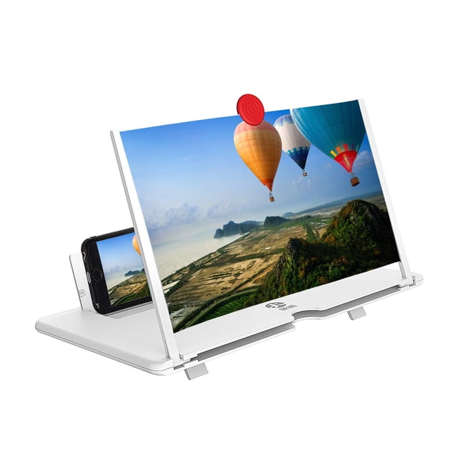 visualización Lupa, aireador teléfono celular 3d película HD Video amplificador con soporte plegable para iPhone (x/8/8 Plus/7/7 Plus/6/6S/6 Plus/6S Plus y todos los otros teléfonos inteligentes, 30.5