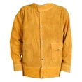 thumbnail image 1 of Chaqueta de soldadura de cuero de vacuno ignífuga para trabajo 27 '' × 22 '' Sunnimix Capa protectora para soldar, 1 of 8