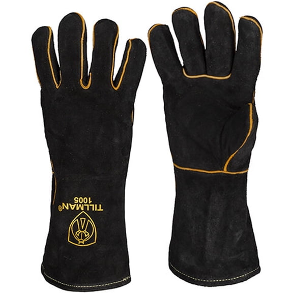 Tillman 1005 Select Split Cowhide Stick Welding Gloves, Cotton Lined, Large