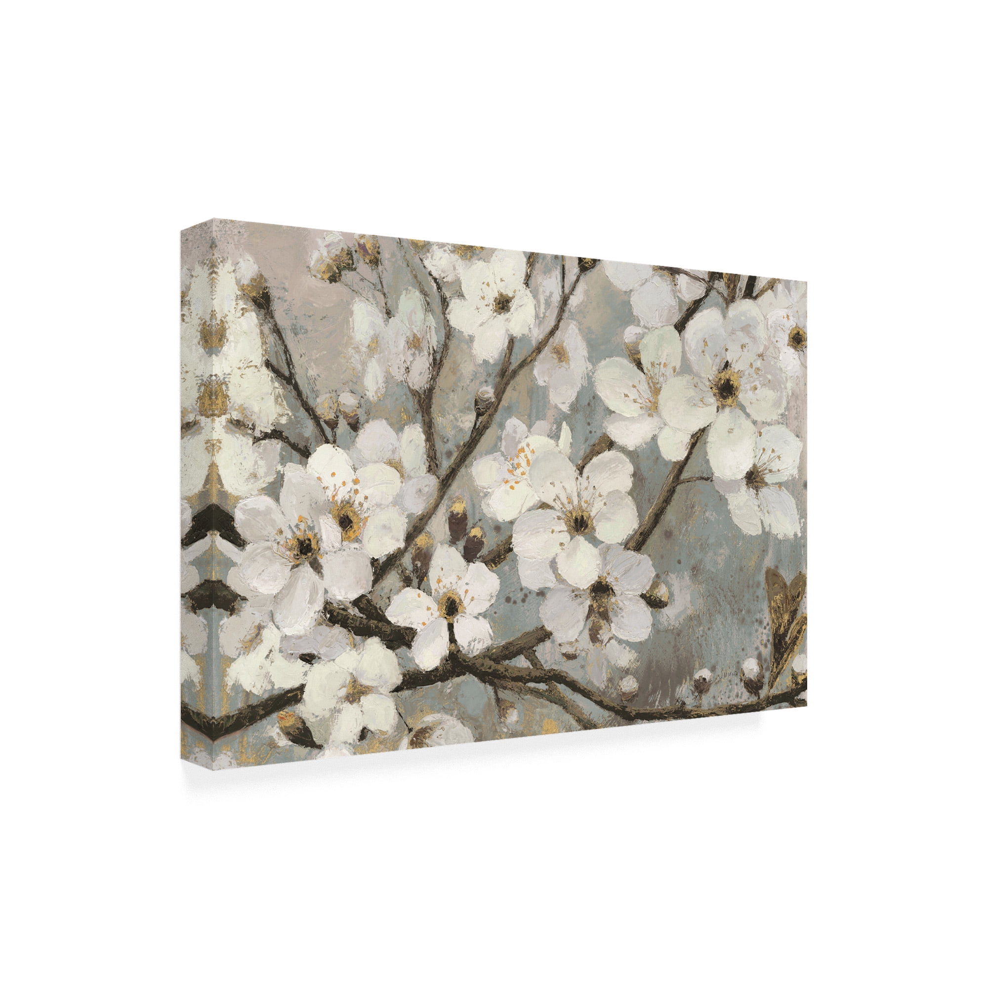 Trademark Fine Art 'Cherry Blossoms I Blue' Canvas Art by James Wiens
