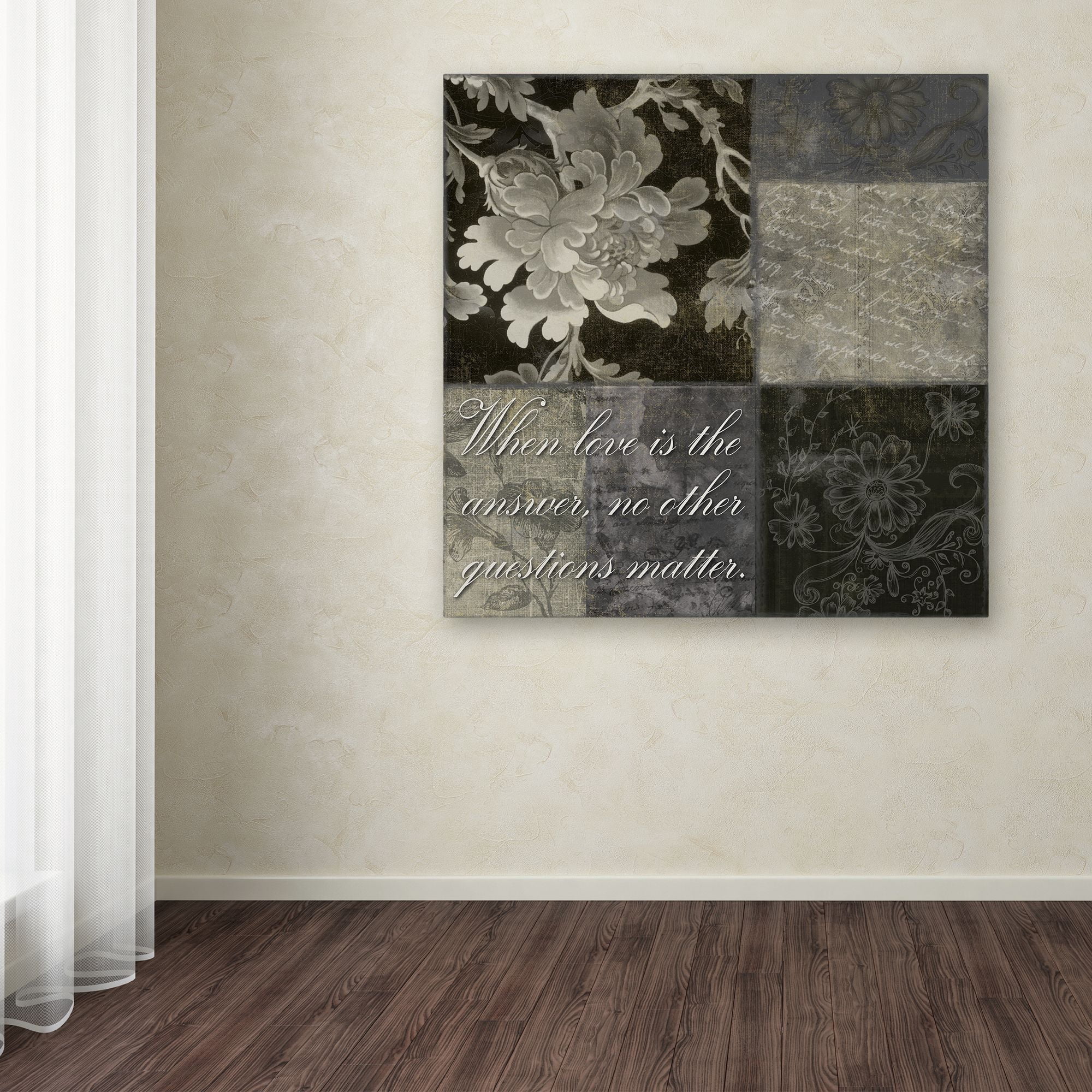 Trademark Fine Art "When Love Is the Answer" Canvas Art by Color Bakery