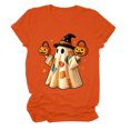 thumbnail image 6 of Akiihool Halloween Shirt Women Plus Size Halloween Shirts for Women Pumpkin Graphic Tshirt Fall Casual Short Sleeve Tee Tops (Orange,M), 6 of 7