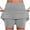 🔥 Gray_New, variant on Dianli Skort Sport Women Solid Color Mid Waist Skirt Pants Breathable A Line Bottoming Skort With Built In Shorts Quick Dry Tennis Golf Active Skort Casual Wear