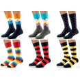 thumbnail image 1 of Men's Fashion Combed Cotton Funky Dress Socks, 1 of 7