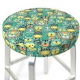thumbnail image 3 of Naloa Animals with Leaf Round Bar Stool Cushion Cover 12-14 inch, Fits Kitchen, Office, Restaurant Chairs - 12 inch, 3 of 7